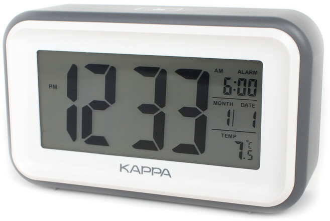 카파 스마트터치 LCD 디지털 탁상시계 TD409, 그레이
