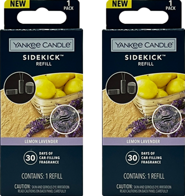 YK 사이드킥 차량용 방향제 리필, 2개, 레몬라벤더