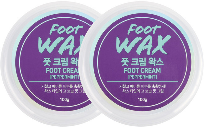 바렌 풋 크림 왁스, 2개, 100g