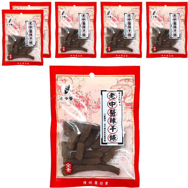 老中醫 辣干條, 80g, 6包