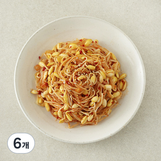 집반찬연구소 매콤 콩나물무침, 130g, 6개