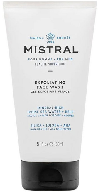 MISTRAL BODY 溫和去角質洗面膠 海洋雪松味 含礦物、海藻、AHA 適合所有膚質, 150ml, 1條