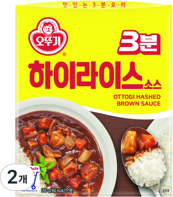 오뚜기3분 하이라이스, 200g, 2개