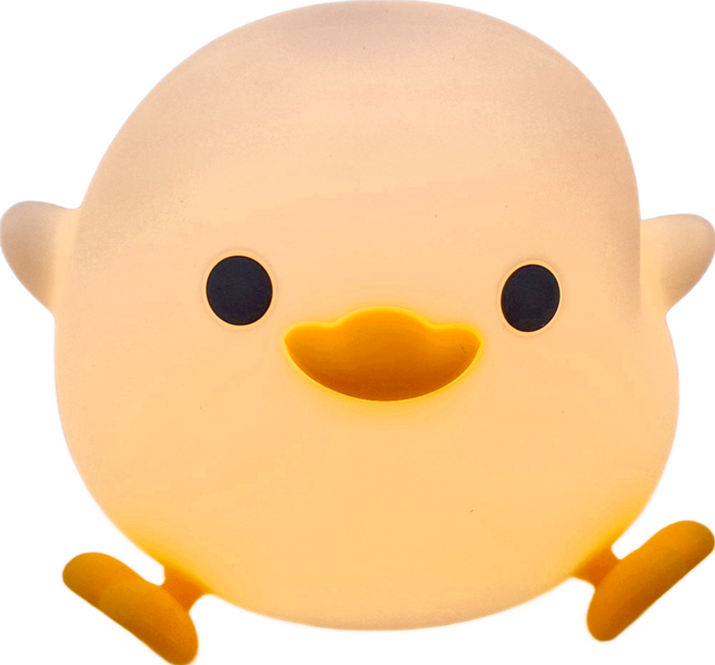 軟軟拍拍鴨療癒小夜燈 122 x 105 x 92mm, A款 黃色