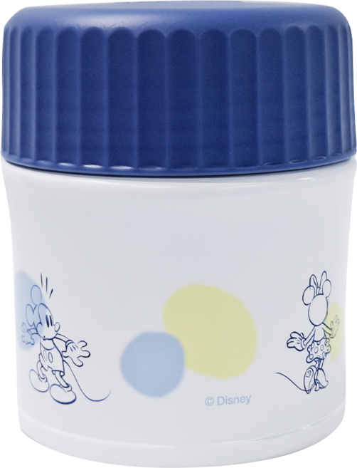 THERMOS 膳魔師 攜帶型雙層不鏽鋼保溫保冷悶燒罐 JB302DS BLY, 米奇黃藍, 1個, 300ml