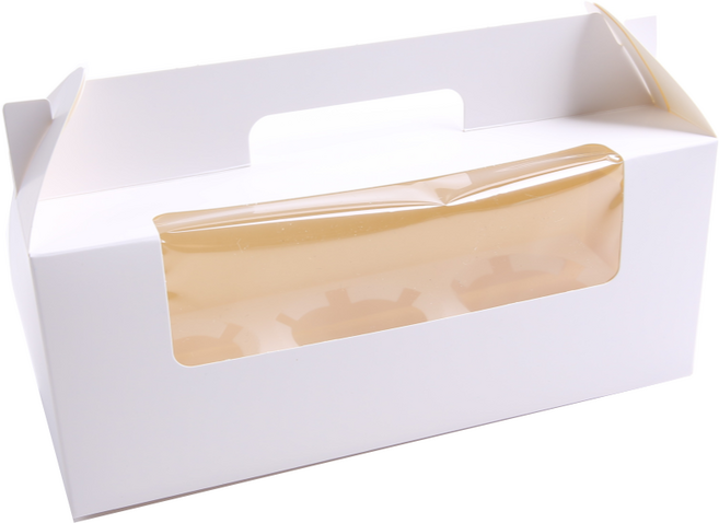 방구석상인 머핀상자 3구 + 머핀틀 세트, 화이트, 50세트