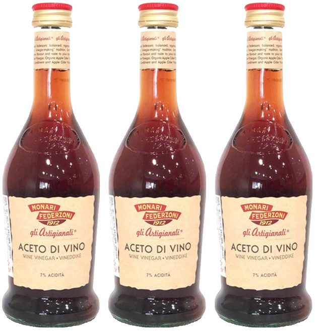 모나리 페데르조니 레드 와인 비네가, 500ml, 3개