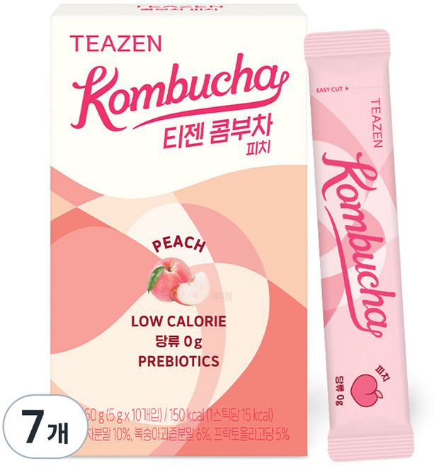TEAZEN 茶禪 康普茶 水蜜桃, 5g, 10入, 7個