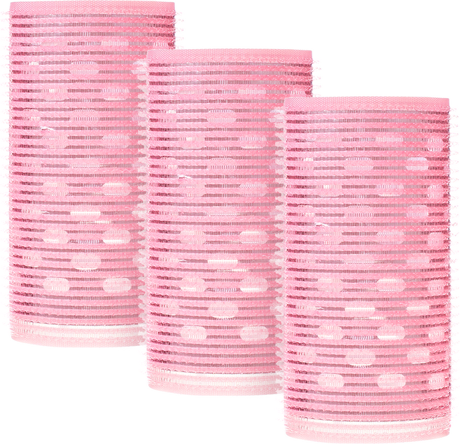 ELLE PARIS 고급 열전도 헤어 앞머리 구르프 긴형 특대 (105 x 50 mm), 3개, 핑크