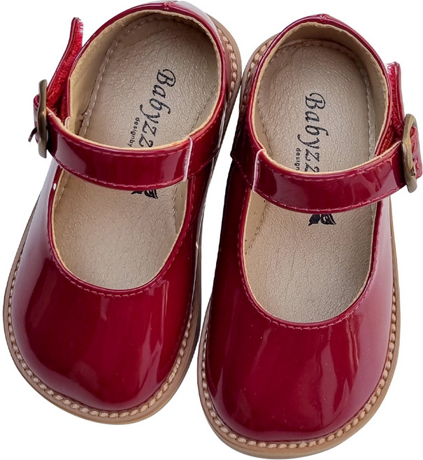 베이비잼 베이비쨈 여아용 에나멜 제니 플랫 구두