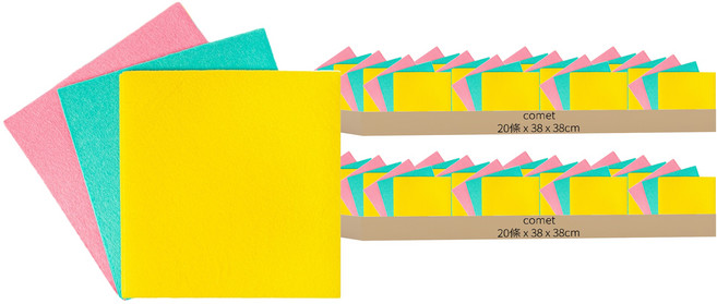 comet 不織布抹布, 40條