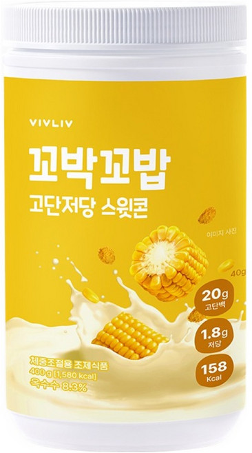꼬박꼬밥 고단저당 단백질 쉐이크 스윗콘 대용량, 400g, 1개