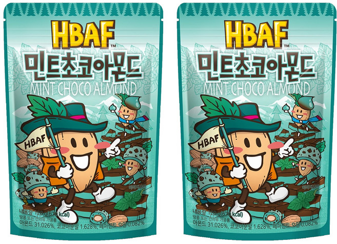 바프 민트초코 아몬드, 120g, 2개