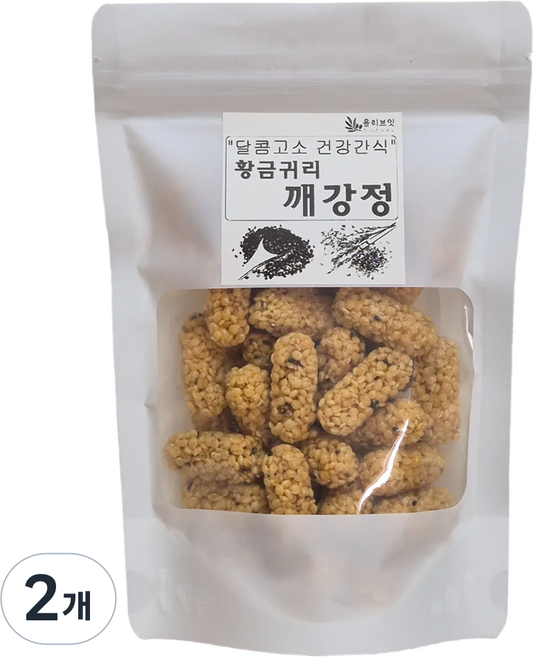 올리브잇 달콤고소 건강간식 오트밀 황금귀리 깨강정, 250g, 2개