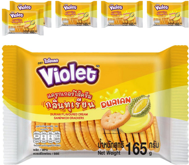 Violet 雙盟 榴槤三明治, 165g, 6包