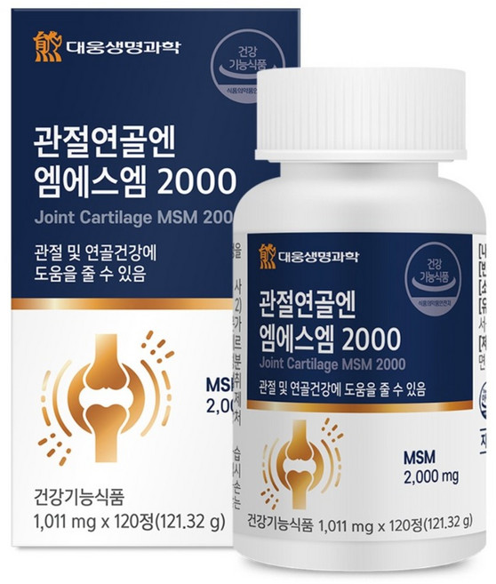 DAEWOONG LIFE SCIENCE MSM 2000補充錠, 120顆, 1個