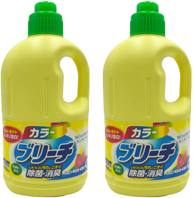 第一石鹼 漂白劑 有色衣物專用 羊毛和絲綢適用 可消毒和除臭, 2L, 2瓶