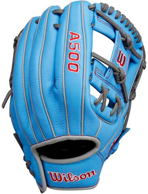 윌슨 A500 글러브 우투용 WBW102538, 블루, 1개