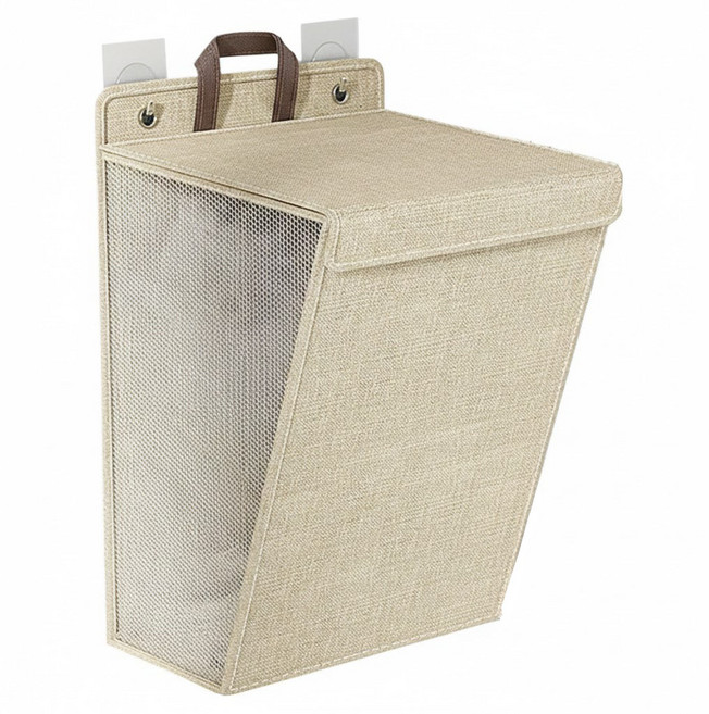 小麥購物 壁掛式可折疊多功能洗衣籃 L1441, 米色