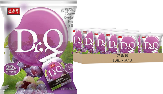 盛香珍 Dr.Q 葡萄蒟蒻, 265g, 10包
