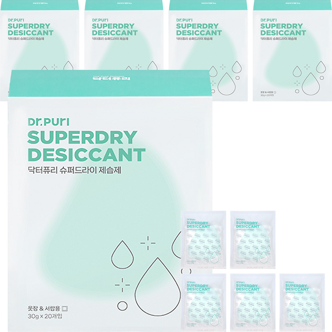 닥터퓨리 슈퍼드라이 제습제 본품, 30g, 100개