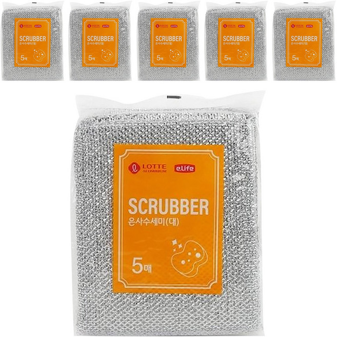 롯데이라이프 은사 수세미 대, 5개입, 6개