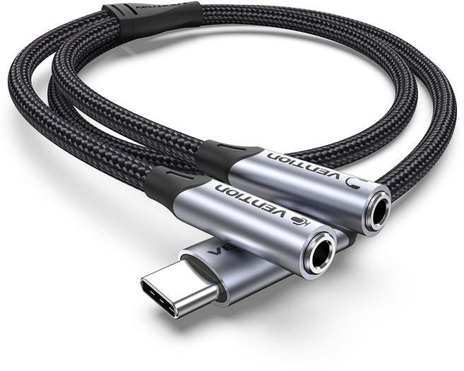 벤션 울트라 DAC C타입 오디오 마이크 분배기 케이블, BGPHY, 혼합색상, 1개