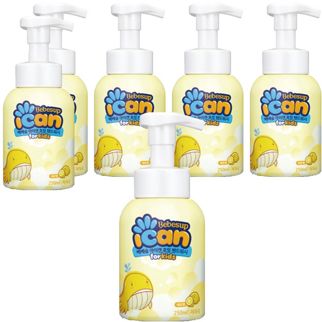 아이캔 베베숲 포밍 핸드워시 레몬향, 250ml, 6개