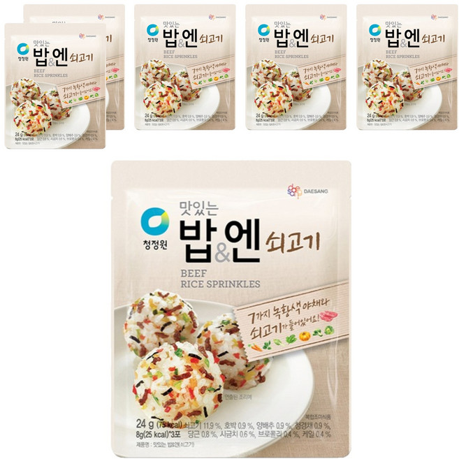 청정원 맛있는밥&엔 쇠고기, 24g, 6개