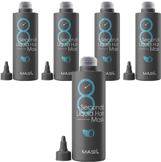 MASIL 8秒髮膜 藍字蓬鬆款 增量款, 350ml, 5瓶