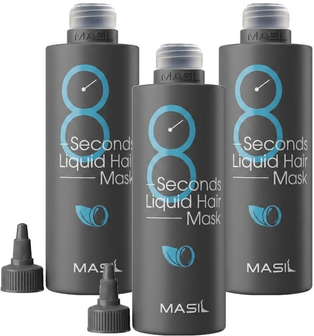 MASIL 8秒髮膜 藍字蓬鬆款 增量款, 350ml, 3瓶