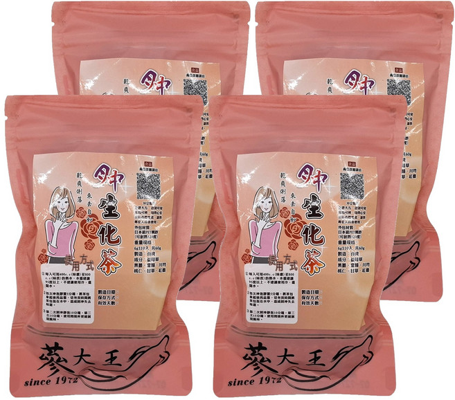 蔘大王 月中生化茶包, 6g, 10個, 4包