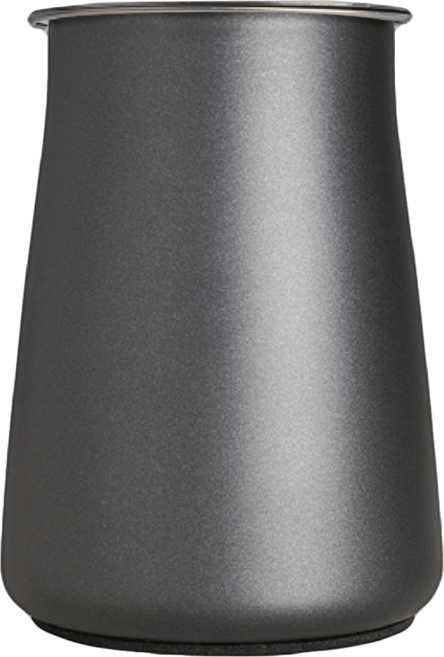 卡特屋 咖啡篩粉器 接粉杯 + 篩粉濾網 + 粉蓋 304不鏽鋼材質 80目濾網 一體式防滑圈, 黑色, 1組