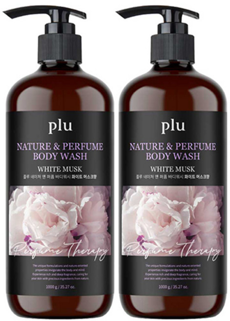 플루 네이처 앤 퍼퓸 바디워시 화이트머스크향, 1kg, 2개