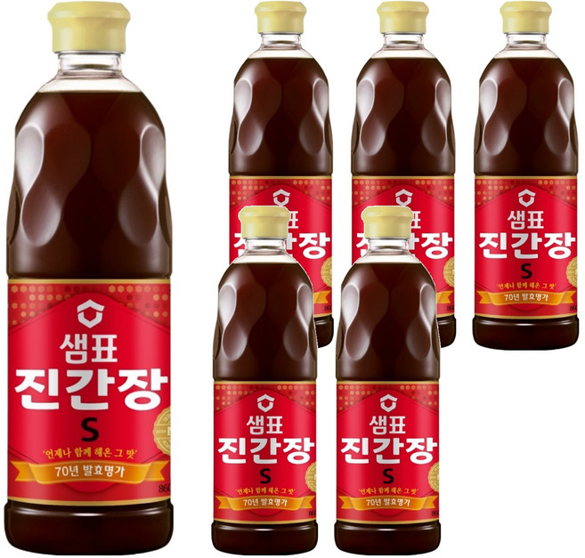 샘표 진간장S, 860ml, 6개