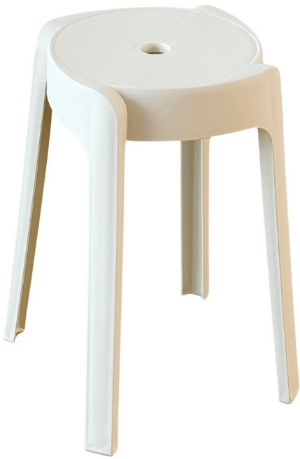 일상도구 원형 간이 스툴, 화이트, 1개