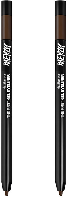 MERZY The First 防水眼線膠筆 乳霜質地 附削筆器, G2 深棕色, 2支