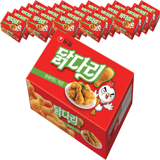 농심닭다리 후라이드 치킨맛, 66g, 25개