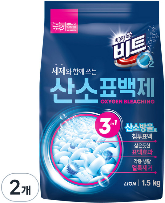 비트 오투 산소 표백제, 1.5kg, 2개