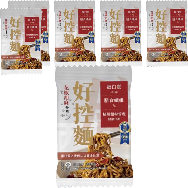 Good Food Everyday 日日好食 好控拌麵 花椒胡麻 120g, 6包