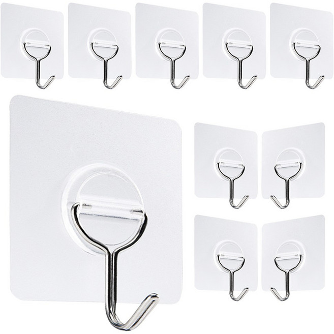 라이프란스 고릴라 초강력 벽후크, 투명, 10개