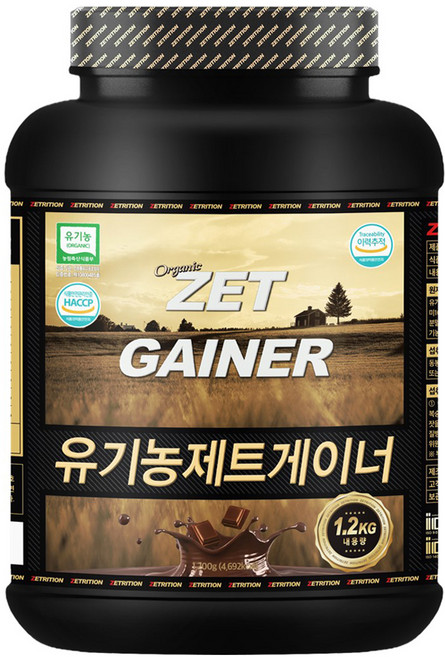 제트리션 유기농 제트게이너 프로틴파우더 초코, 1개, 1.2kg