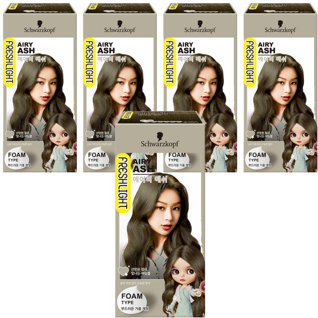 FRESHLIGHT 富麗絲 FRESHLIGHT泡泡染髮劑, 輕柔灰, 5盒