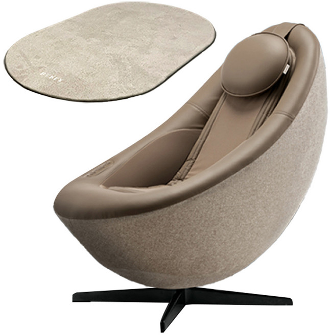 코웨이 비렉스 페블체어 안마의자 + 러그 방문설치, MC-C01, 샌드 베이지