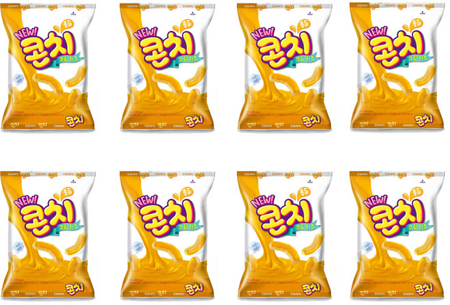 크라운 콘치 크림치즈 과자, 66g, 8개