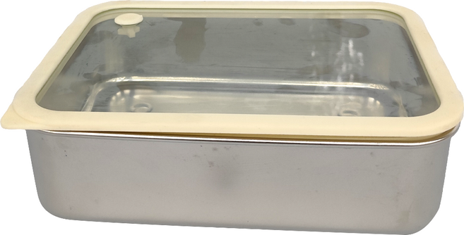 MATURE 美萃 Umei又美 玻璃蓋可微波不鏽鋼保鮮盒 196 x 149 x 53mm, 容器 + 蓋子, 1組