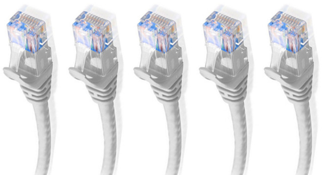 애니포트플러스 CAT.5E 랜선, 그레이, 5개, 2m