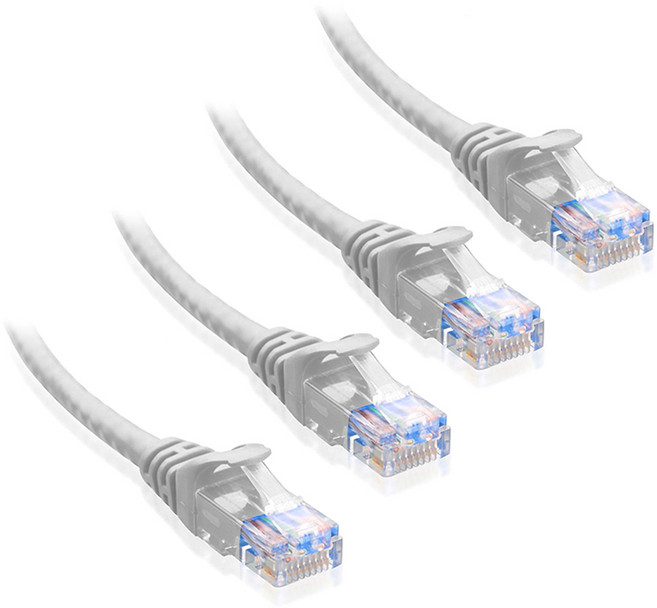 애니포트플러스 CAT.5E 랜선 3m, 그레이, 4개