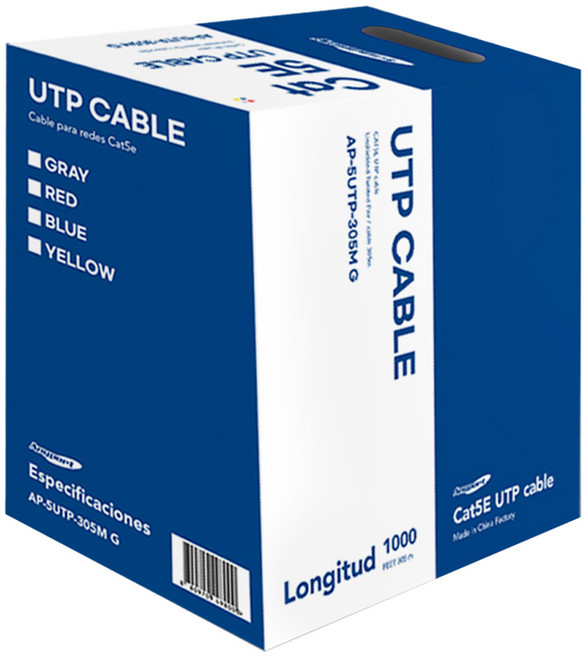 애니포트 Category 5e UTP 인터넷 랜케이블, 그레이, 1개, 305m