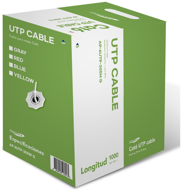 애니포트 Category 6 UTP 랜케이블, 그레이, 1개, 305m